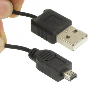 Retractable USB AM to Mini 4 pin Cable, Length: 75cm(Black)