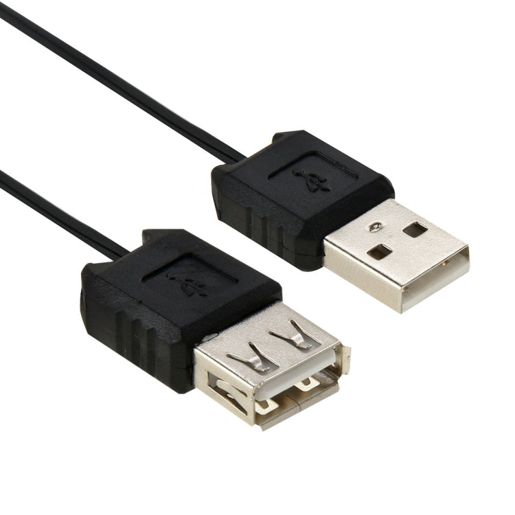 Retractable USB 2.0 AM to USB AF Cable, Length: 75cm(Black)