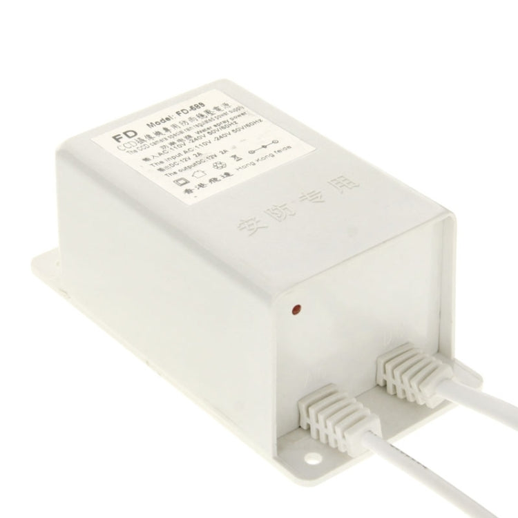 FD-589 12V 2A CCD Security Surveillance Cameras Plastic Waterproof Power Supply