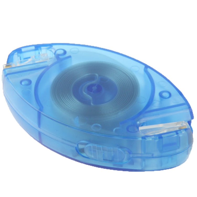 RJ45 Plug Ultra-thin Flat Transparent Retractable LAN Network Cable, Length: 2.4m(Blue)