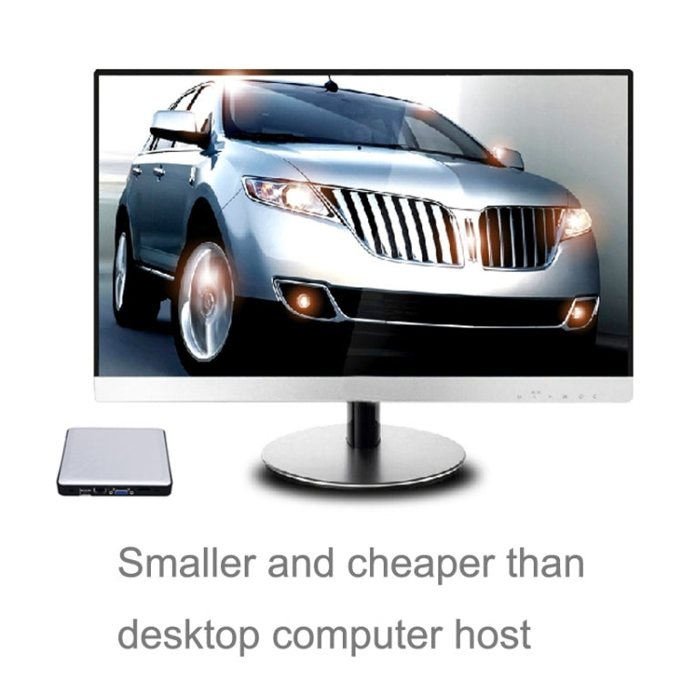 TK620M Fanless Mini PC, Intel J1800 Dual Core 2.41GHz, 2G RAM, 16G SSD, Support Windows / Linux OS(Silver)