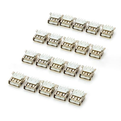 20 pcs USB-A 4-Pin Female Connector Socket