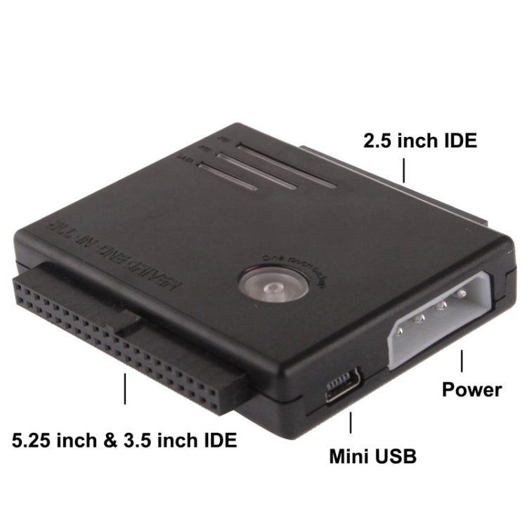 SATA & IDE 2.5 inch / 3.5 inch / 5.25 inch Hard Drive to USB 2.0 Cable Adapter / All in one Driver