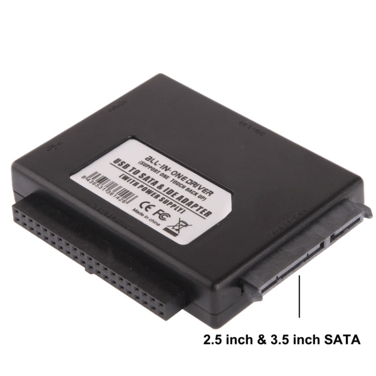 SATA & IDE 2.5 inch / 3.5 inch / 5.25 inch Hard Drive to USB 2.0 Cable Adapter / All in one Driver
