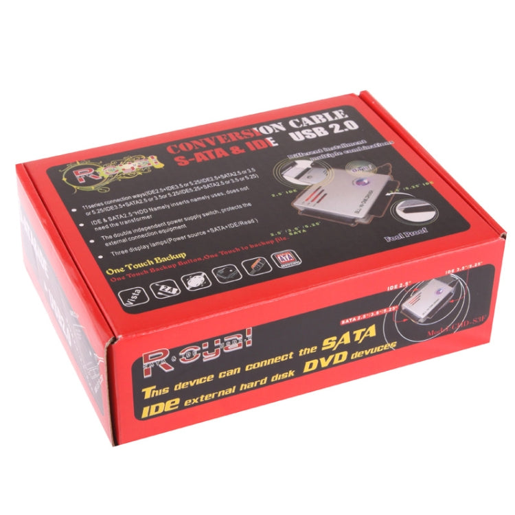 SATA & IDE 2.5 inch / 3.5 inch / 5.25 inch Hard Drive to USB 2.0 Cable Adapter / All in one Driver