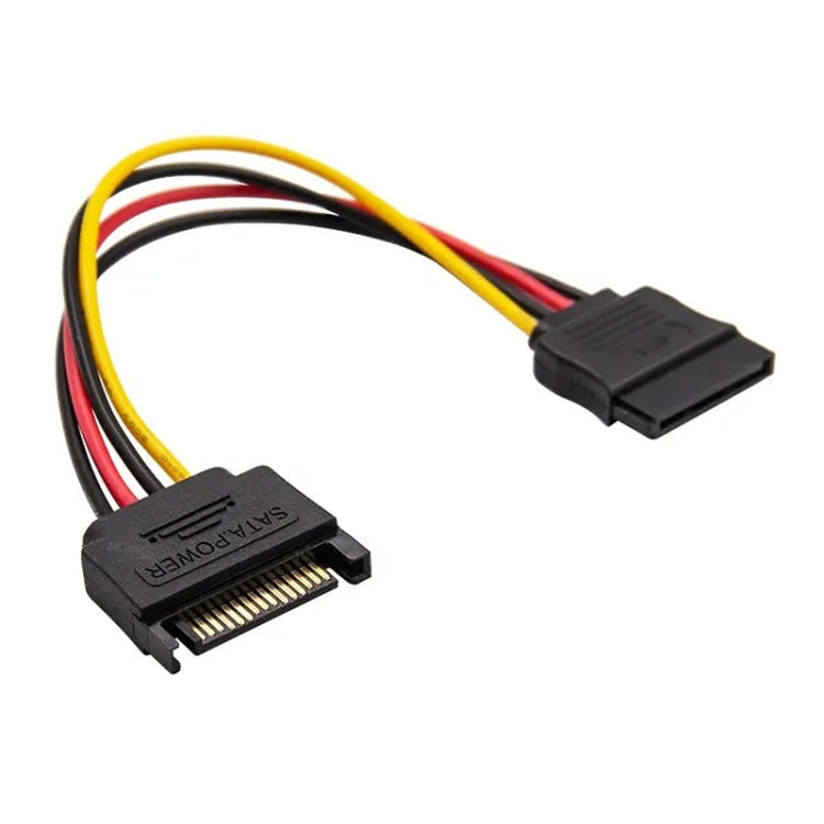 SATA 15-Pin Male to 15-Pin Female Power Extension Cable, Length: 15cm