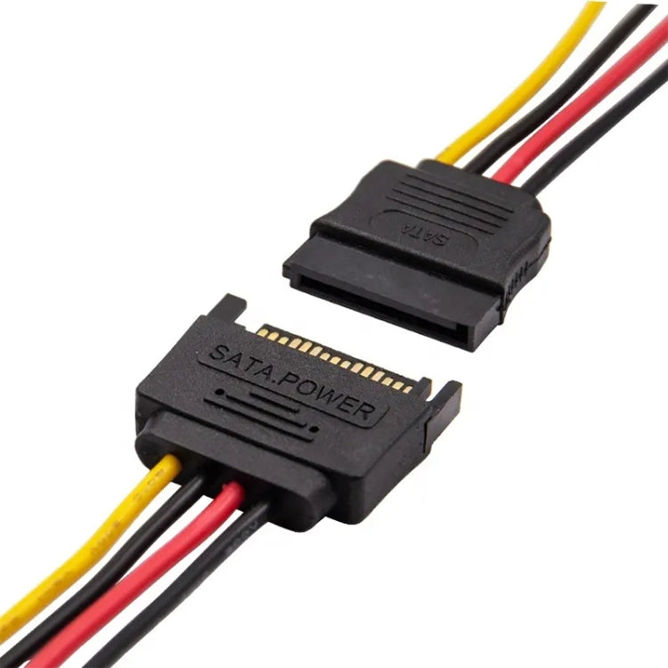 SATA 15-Pin Male to 15-Pin Female Power Extension Cable, Length: 15cm