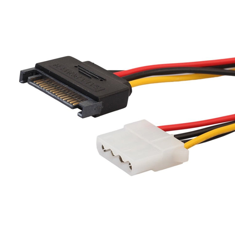 15 Pin IDE Male to 4 Pin SATA Female Molex Power Cable, Length: 15.3CM
