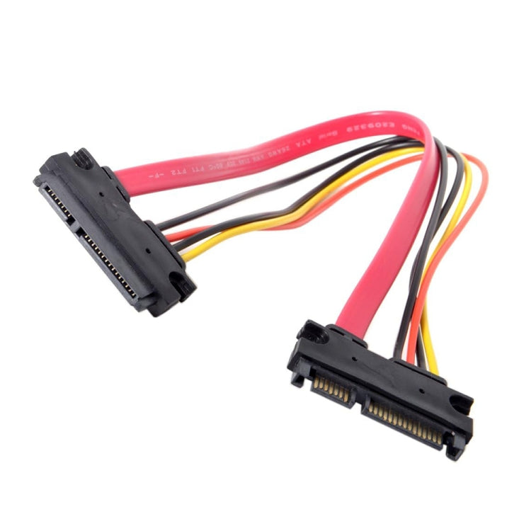 15 + 7 Pin Serial ATA Male to Female Data Power Extension Cable for SATA HDD, Length: