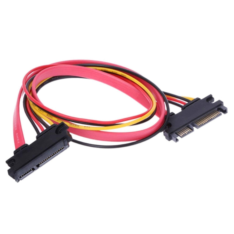 15 + 7 Pin Serial ATA Male to Female Data Power Extension Cable for SATA HDD, Length: