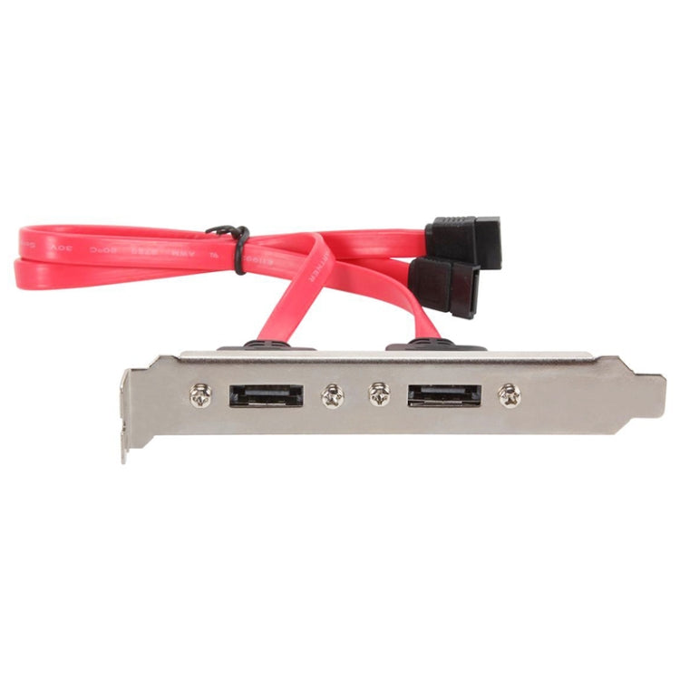 2 Port 7 Pin SATA Cable To eSATA Power Adapter Bracket, Cable Length: 40cm