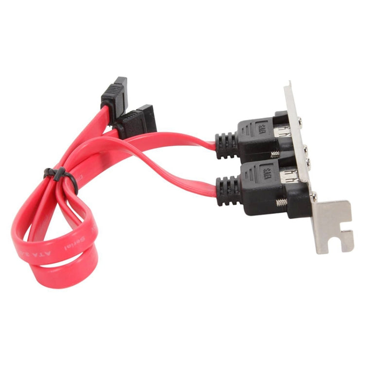 2 Port 7 Pin SATA Cable To eSATA Power Adapter Bracket, Cable Length: 40cm