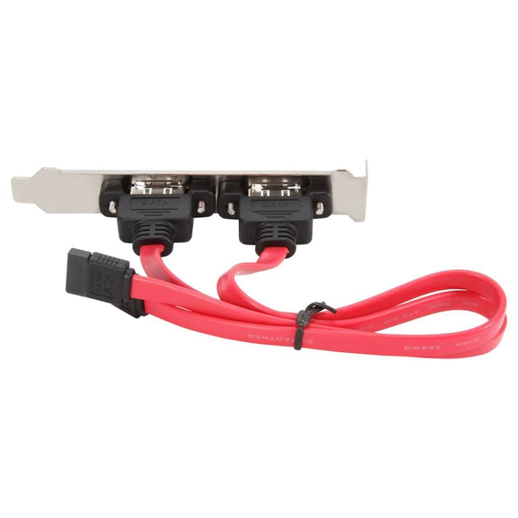 2 Port 7 Pin SATA Cable To eSATA Power Adapter Bracket, Cable Length: 40cm