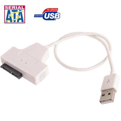 USB 2.0 to 7 + 5 Pin Serial ATA Power Cable, Plug and Play