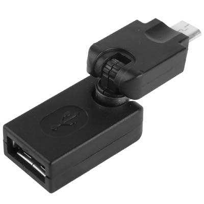 USB 2.0 AF to Micro USB 360 Degree Swivel Adapter with OTG for Galaxy S IV / i9500 / S III / i9300 /Note II / N7100 / i9220 / i9100 / i9082 / Nokia / LG / BlackBerry / HTC One X /Amazon Kindle / Sony Xperia etc(Black)