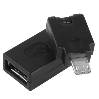 USB 2.0 AF to Micro USB 360 Degree Swivel Adapter with OTG for Galaxy S IV / i9500 / S III / i9300 /Note II / N7100 / i9220 / i9100 / i9082 / Nokia / LG / BlackBerry / HTC One X /Amazon Kindle / Sony Xperia etc(Black)