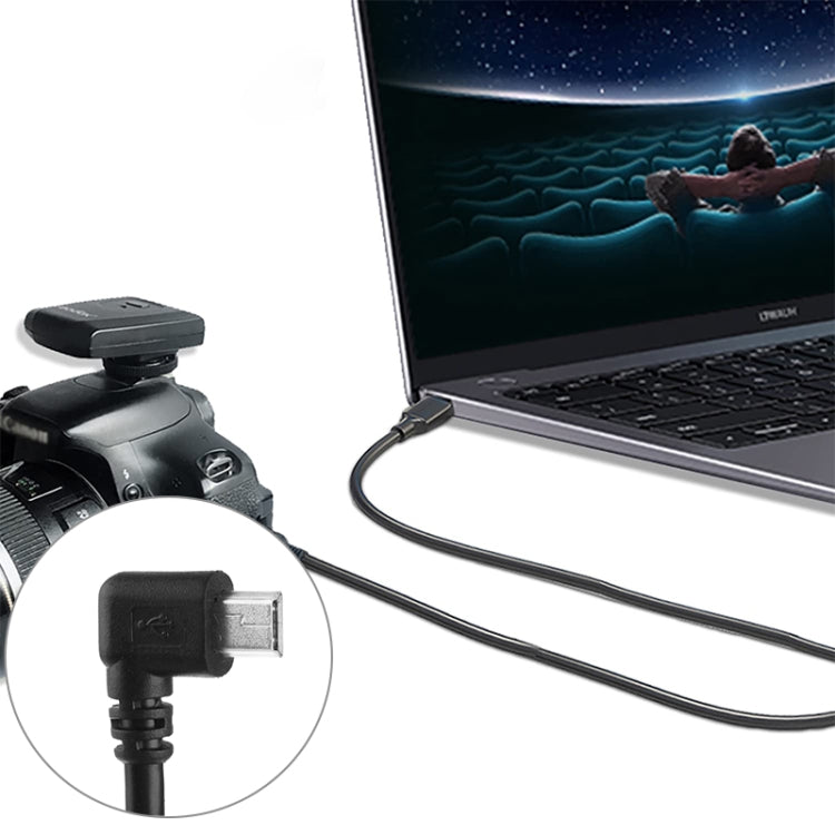 90 Degree Mini USB Male to USB 2.0 AM Adapter Cable, Length: 25cm