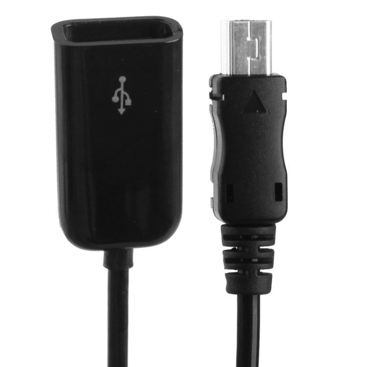 Mini 5-pin USB to USB 2.0 AF Coiled Cable / Spring Cable with OTG Function, Length: 22cm (can be extended up to 85cm)(Black)
