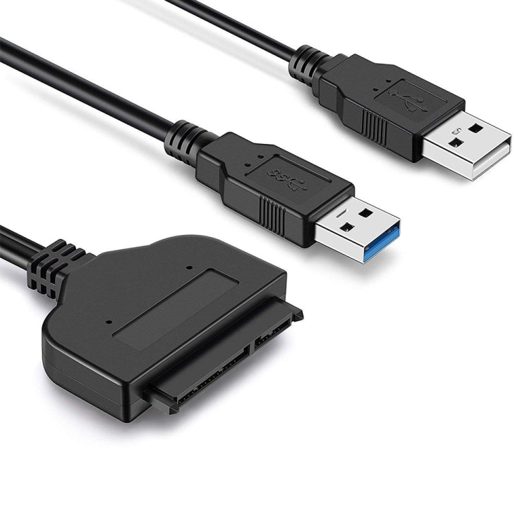 USB 3.0 to SATA 22 Pin 2.5 inch HDD Adapter with USB Power Cable, Length: 20cm