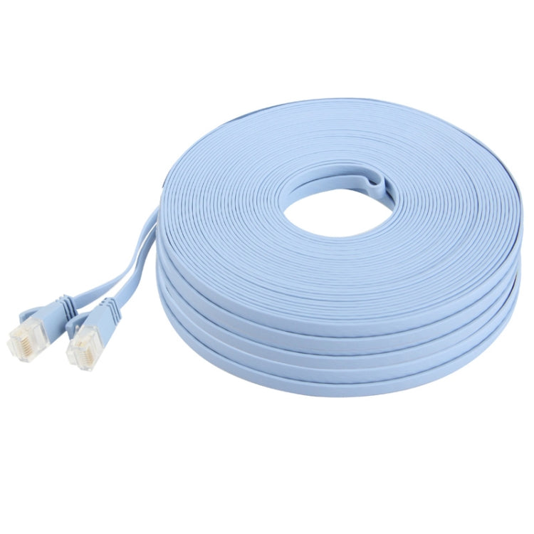 CAT6a Ultra-thin Flat Ethernet Network LAN Cable, Length: 50m (Baby Blue)