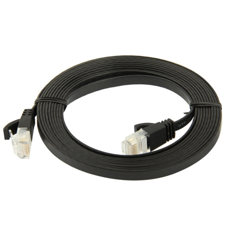 CAT6 Ultra-thin Flat Ethernet Network LAN Cable, Length: 3m(Black)