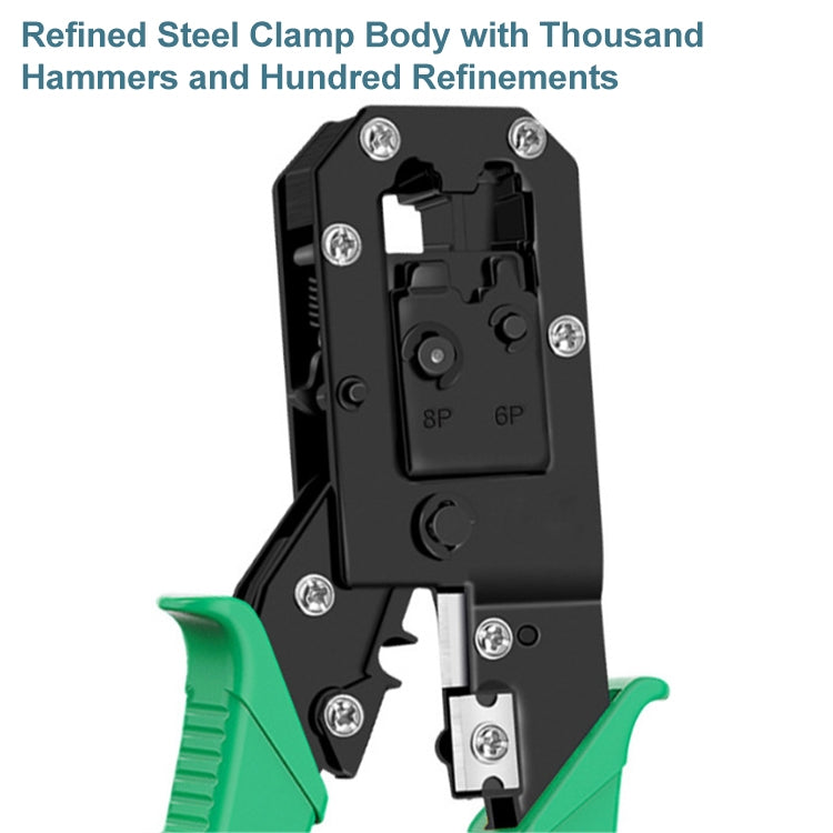 8P8C Handle Networking Crimper Pliers Tool(Green)