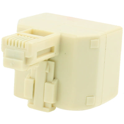 RJ11 Male to 2 RJ11 Female Socket Adapter Converter