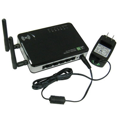 300Mbps Wireless N Broadband Router with 4 x Output Lan Port(Black)
