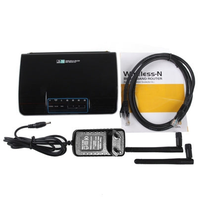 150Mbps Ã—2 Wireless-N Broadband Router with 4 Ports Switch, Support Two Antennas, Sign Random Delivery(Black)