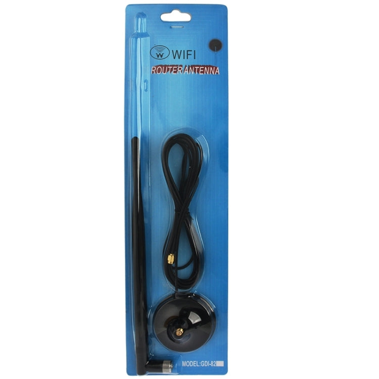 WiFi 7dBi SMA Female Network Antenna with Antenna Base(Black)
