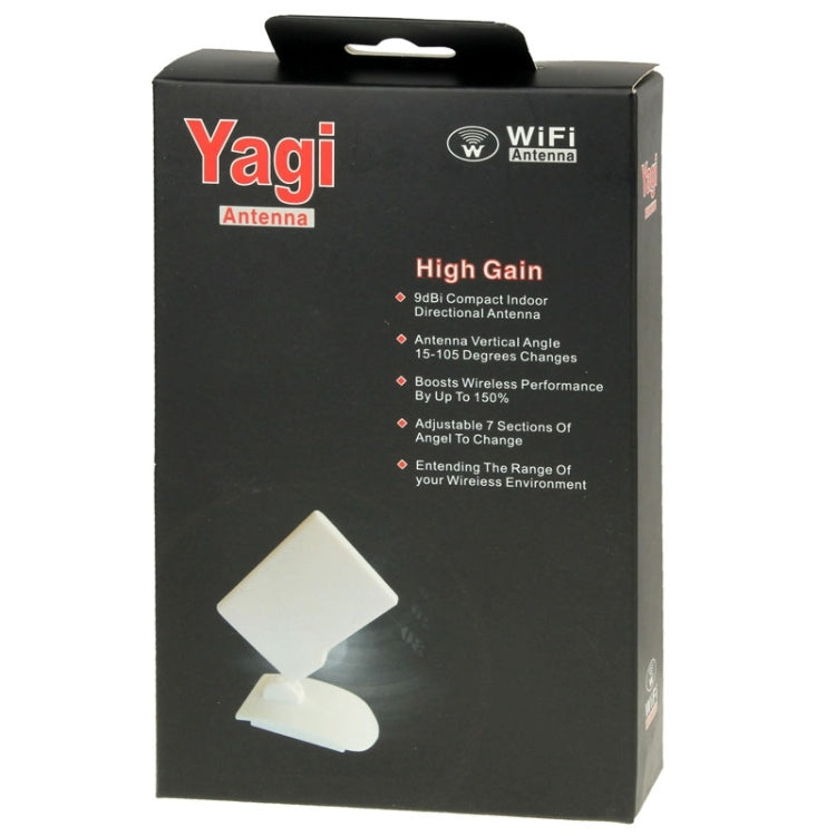 2.4 GHz 9dBi Compact Yagi  RP-SMA Directional Wifi Antenna(White)