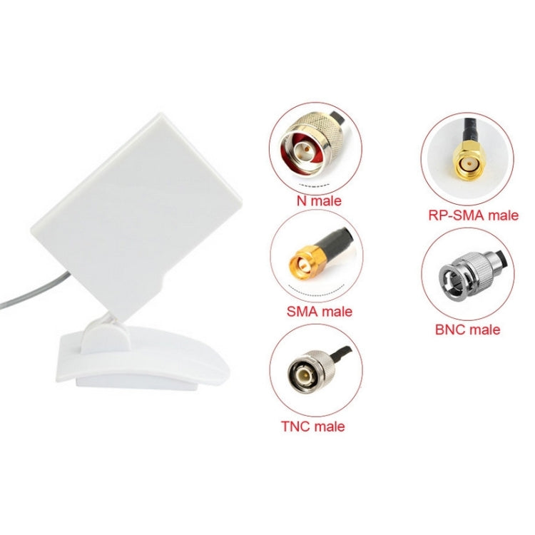 2.4 GHz 9dBi Compact Yagi  RP-SMA Directional Wifi Antenna(White)