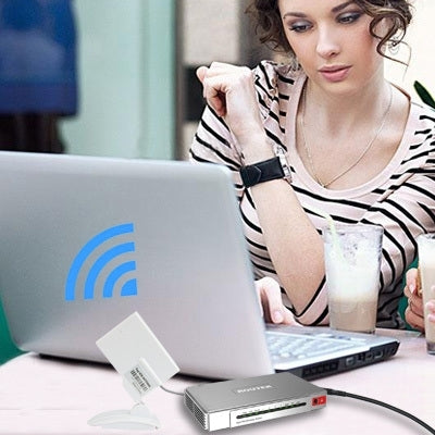 2.4 GHz 9dBi Compact Yagi  RP-SMA Directional Wifi Antenna(White)