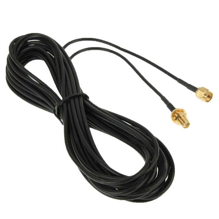 2.4GHz Wireless RP-SMA Male to Female Cable (178 High-frequency Antenna Extension Cable), Length: 6m(Black)