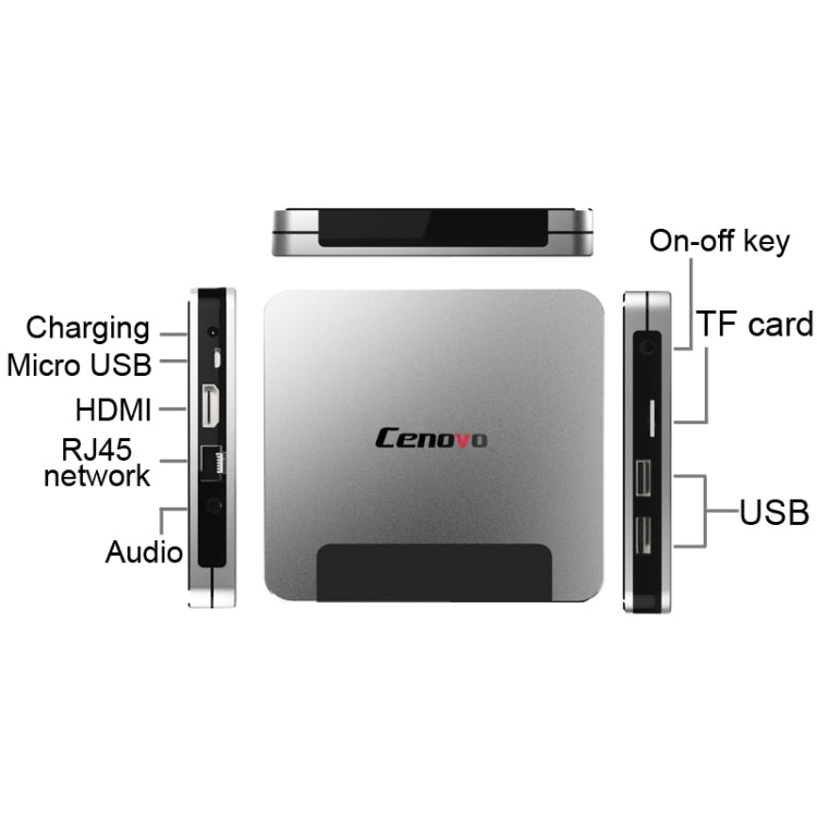 Cenovo Mini PC / TV Box Windows 10 & Android 4.4 OS, Intel Z3735F Quad Core 1.33-1.83 GHz, RAM:2G ROM:32G, Support BT / WiFi / HDMI(Silver)