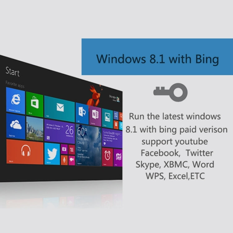 VENSMILE iPC002 Mini PC, Intel Bay Trail CR, Z3735F CPU, ROM: 32GB, RAM: 2GB, Support Windows 8.1, Bluetooth, WiFi(Silver)