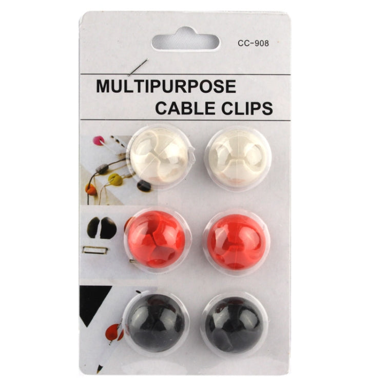 6x Multi-Purpose Cable Clips