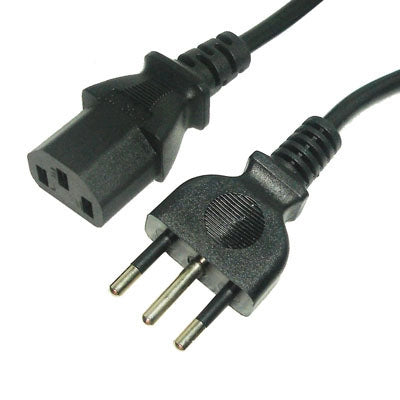 3 Prong AC Desktop PC Italy Standards Power Cord, Cable Length: 1.