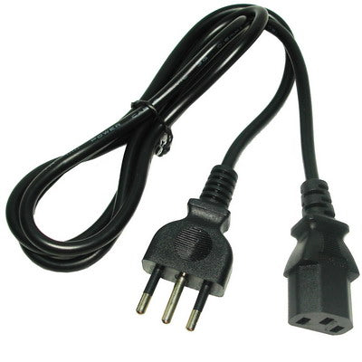 3 Prong AC Desktop PC Italy Standards Power Cord, Cable Length: 1.