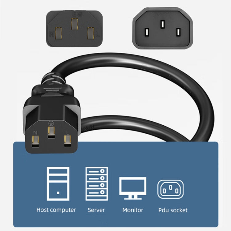 1.8m AC 3 Prong PC Power Extension Cord/Cable