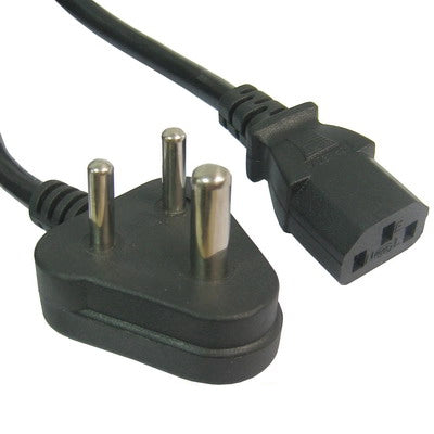 Big South African Power Cord, Length: 1.2m(Black)