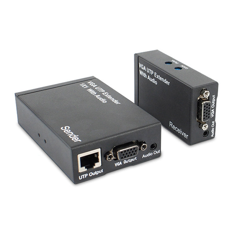 VGA UTP Extender 1x1 Splitter with Audio(Black)