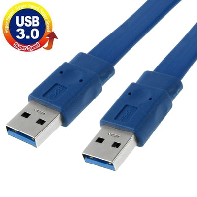 USB 3.0 A Male to A Male AM-AM Extension Flat Cable, Length: 1m