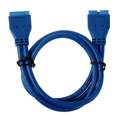 USB 3.0 Motherboard 20 Pin Male to 20 Pin Male Extension Cable, Length: 50cm