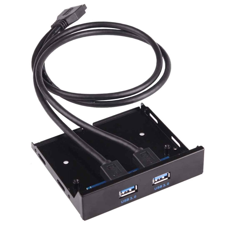 Super Speed Dual USB 3.0 Front Panel, Fit with PC 3.5 inch Bay Properly, Hot Swap, Plug and Play(Black)