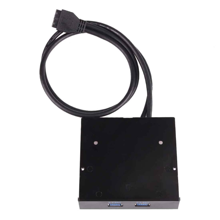 Super Speed Dual USB 3.0 Front Panel, Fit with PC 3.5 inch Bay Properly, Hot Swap, Plug and Play(Black)