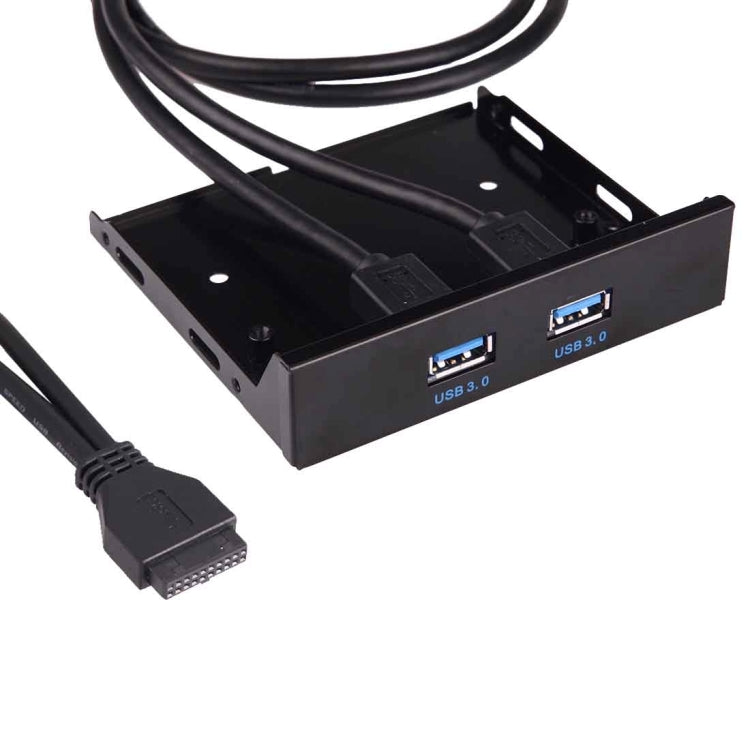 Super Speed Dual USB 3.0 Front Panel, Fit with PC 3.5 inch Bay Properly, Hot Swap, Plug and Play(Black)