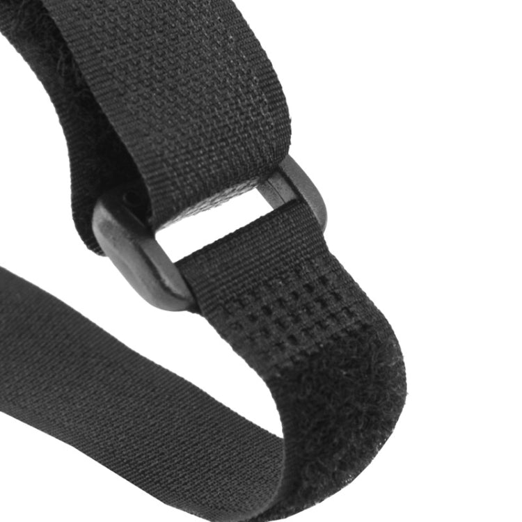 4 PCS Hook and Loop Fastener Computer Cable Ties, Width: 1cm, Length: 35cm(Black)