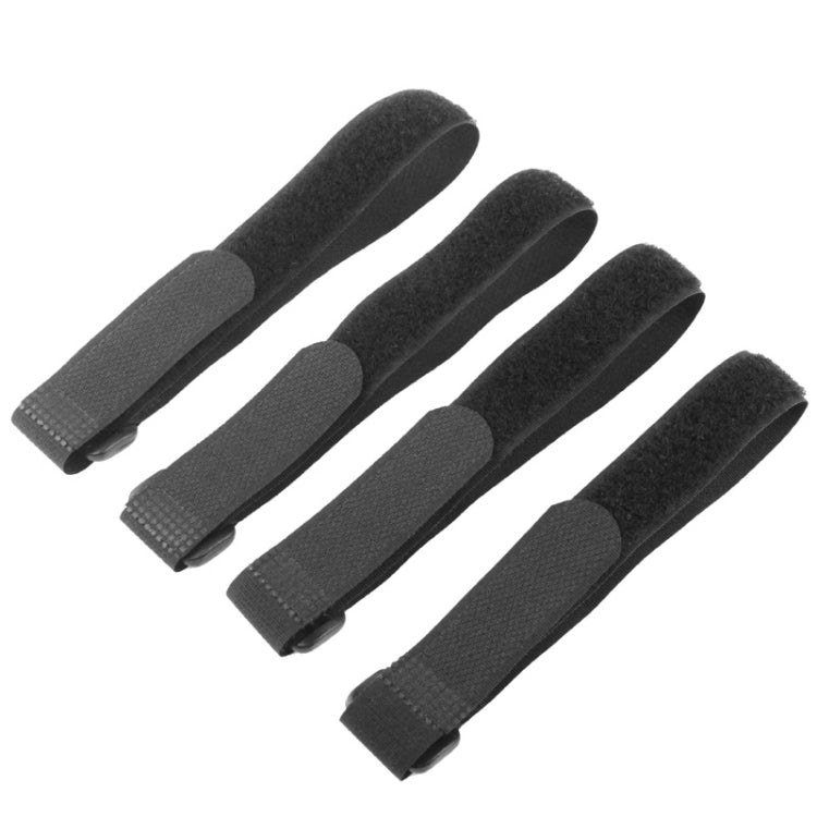 4 PCS Hook and Loop Fastener Computer Cable Ties, Width: 1cm, Length: 35cm(Black)