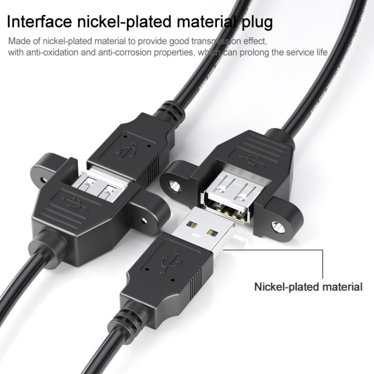 USB 2.0 AM to AF Mount Panel Cable, Length: 90cm